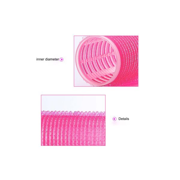 DANSKY DIY Salon Hairdressing Styles Set Long & Short Hair Roller Heatless Plastic Nylon Hair Rollers with Hot Temperature Clips