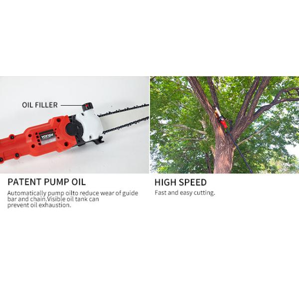 8 Inch Long Pole Chainsaw High Reach Cordless Battery Pruning Saw
