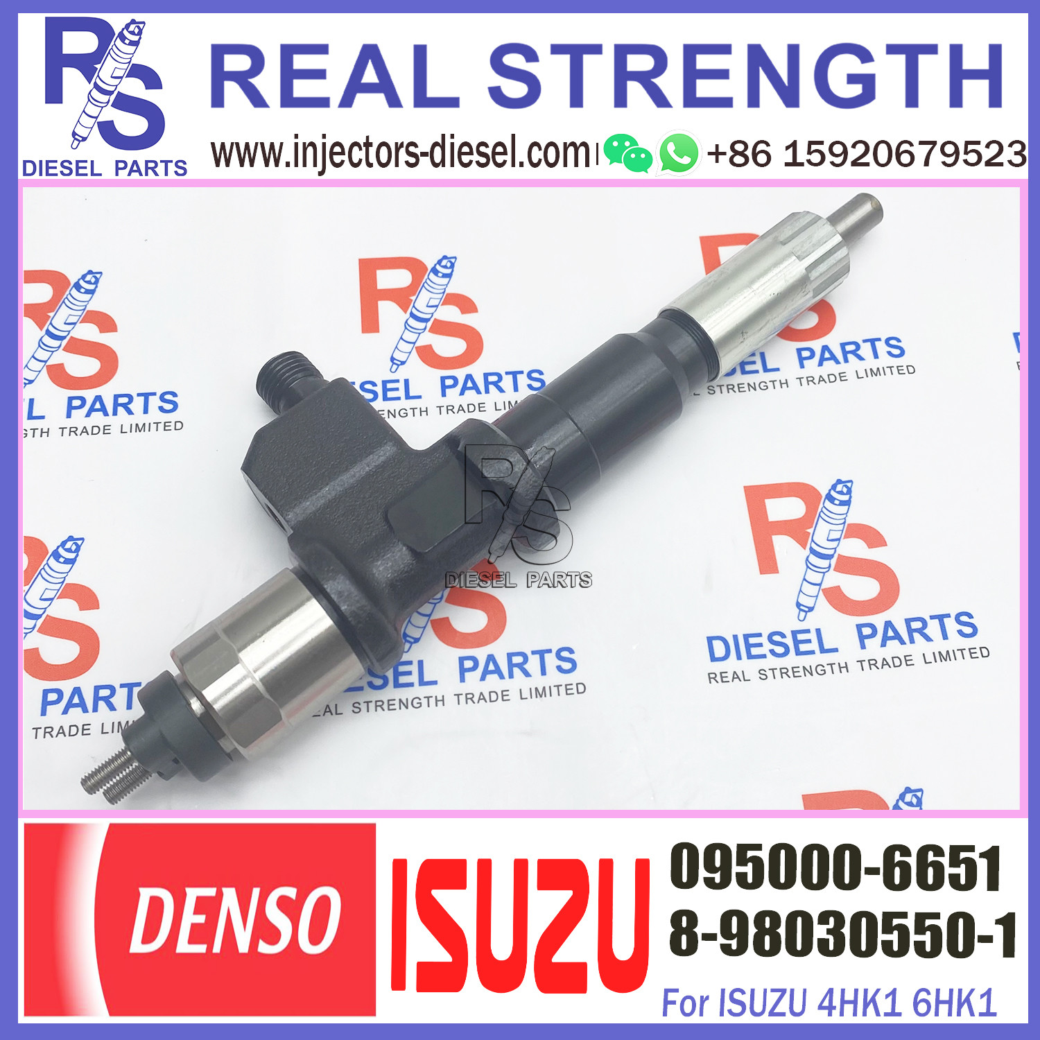 Common rail Diesel Fuel Injector 095000-6651 For IS-UZU GIGA 6WF1 8-98030550-1