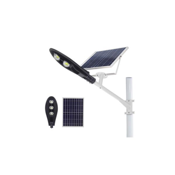 Split Aluminum Solar Powered LED Street Lights COB Chips High Bright IP65 Waterproof