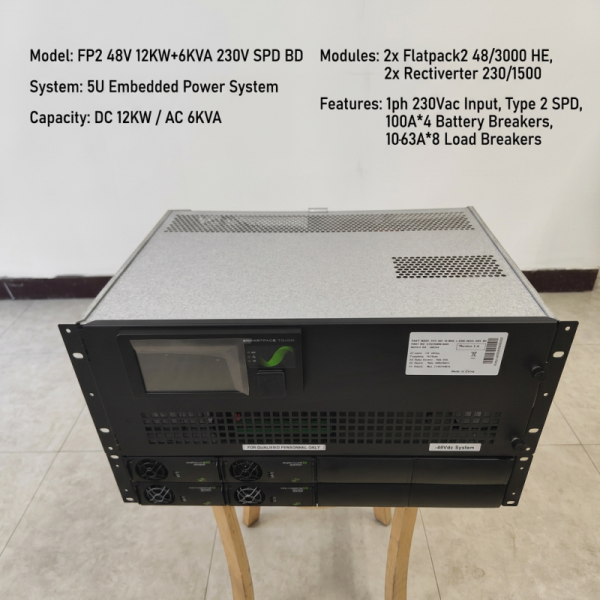 Eltek Rectiverter Power System 12KW DC 6KVA AC Smartpack2 Touch Control