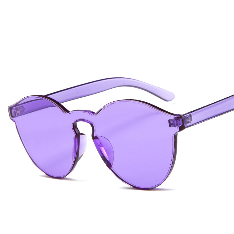 Colorful One Piece Lens Transparent Round Retro Hot Sale Sunglasses