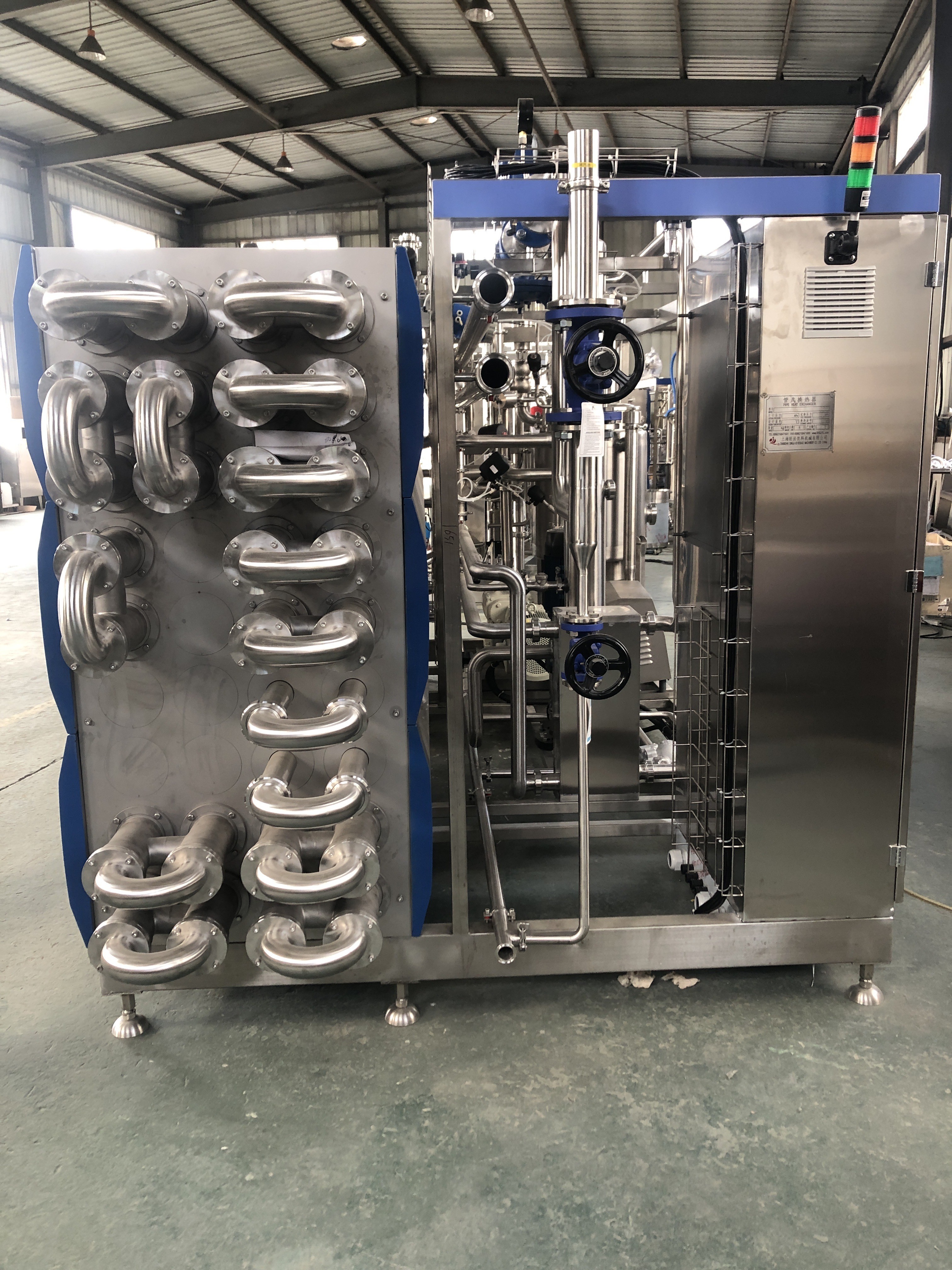 Full Automatic UHT Sterilization Machine For Dairy & Beverage Industry With PLC New UHT Sterilizer SUS304/316
