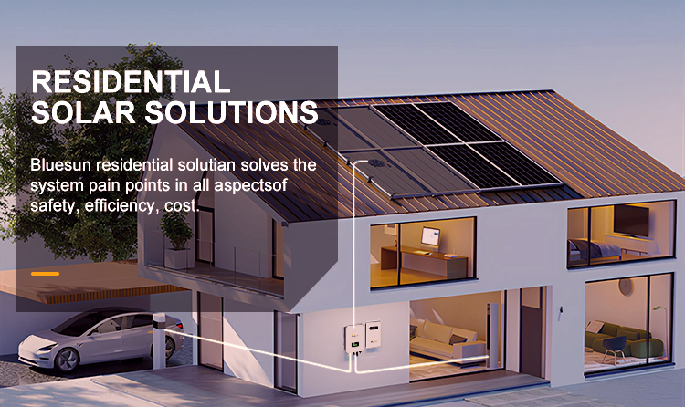 Bluesun Factory All in One Complete Hybrid Solar Energy System 10kw 12kw 15kw Home Solar Power System Solution