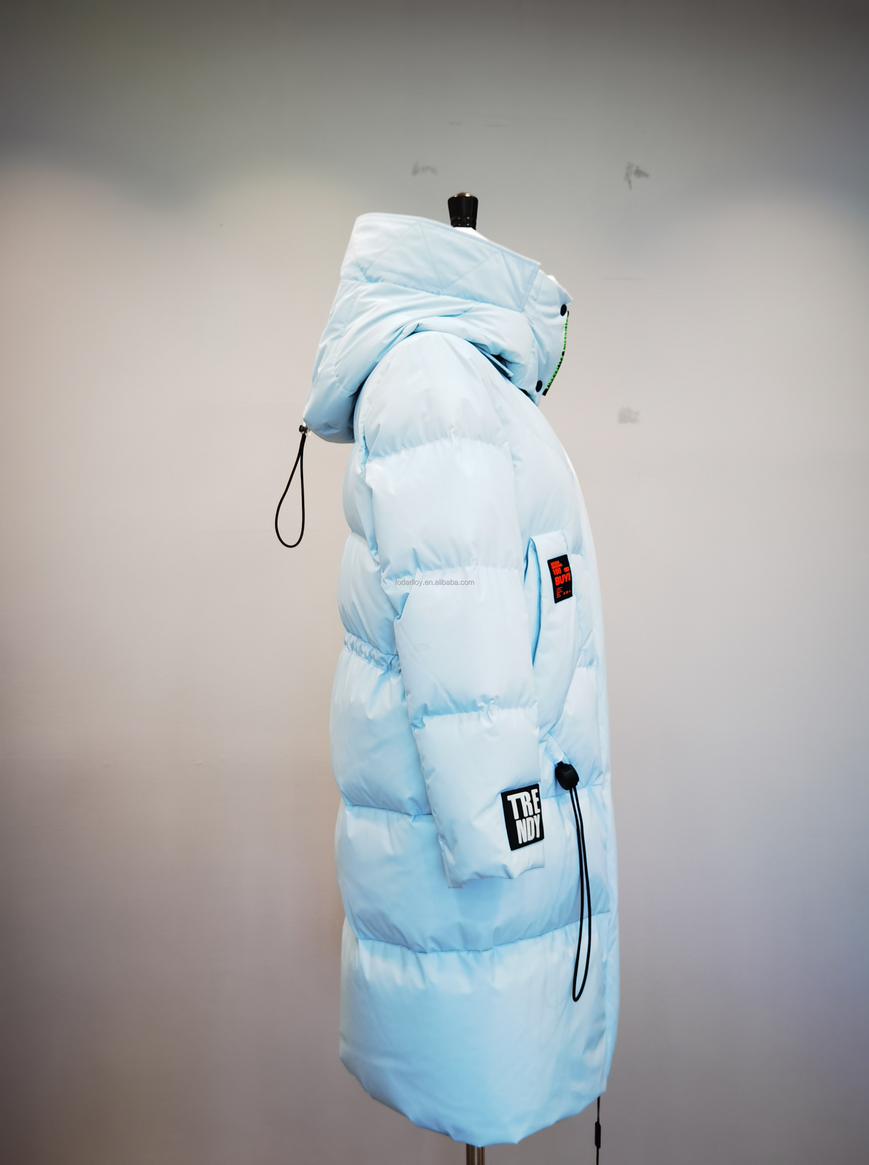 FODARLLOY Ladies Warm Hooded Cotton-padded Clothes Slim Long Down Winter Jackets Women Coats Woman Coat F22563