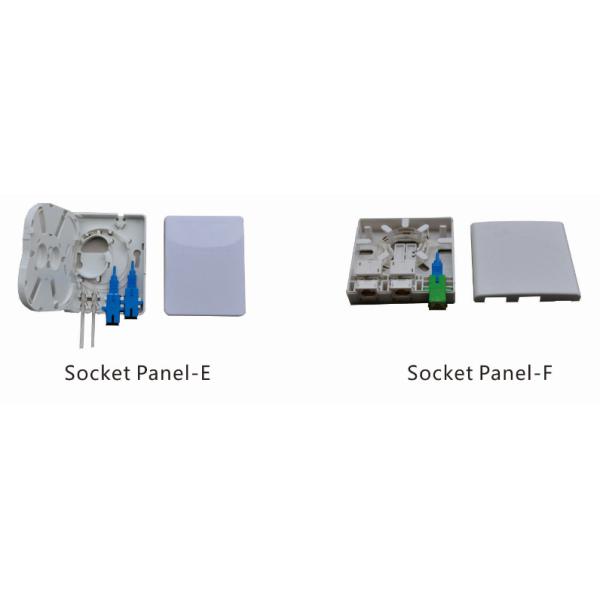 Anti Collision Fiber Optic Termination Box 2 Port Mini FTTH Faceplate Socket Panel