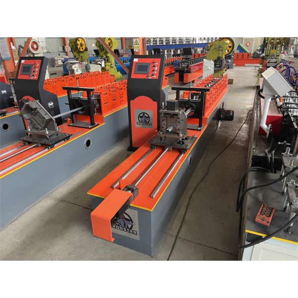 Metal Sheet Omega Furring Channel Roll Forming Machine Featuring Hydraulic Cutting and PLC Control Box for Omega Profile Manufacturing