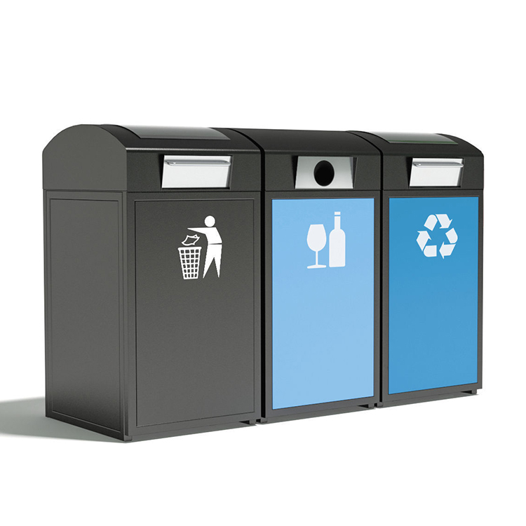 Combinable 105L Multi Compartment Trash Can