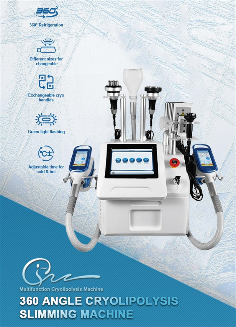 Portable 650nm Cryolipolysis Body Slimming Machine Fat Freezing 6 In1