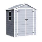 6x4ft Weatherproof Plastic Garden Shed with Double Doors