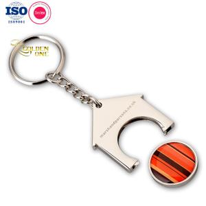 Quality Customized Trolley Coin Keychain Holder Personalized Printing Round Domed Sticker for sale