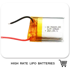 3.7V 480mAh CE Certified Lithium Polymer Battery with Customizable Connector for Torch Light and Electronics