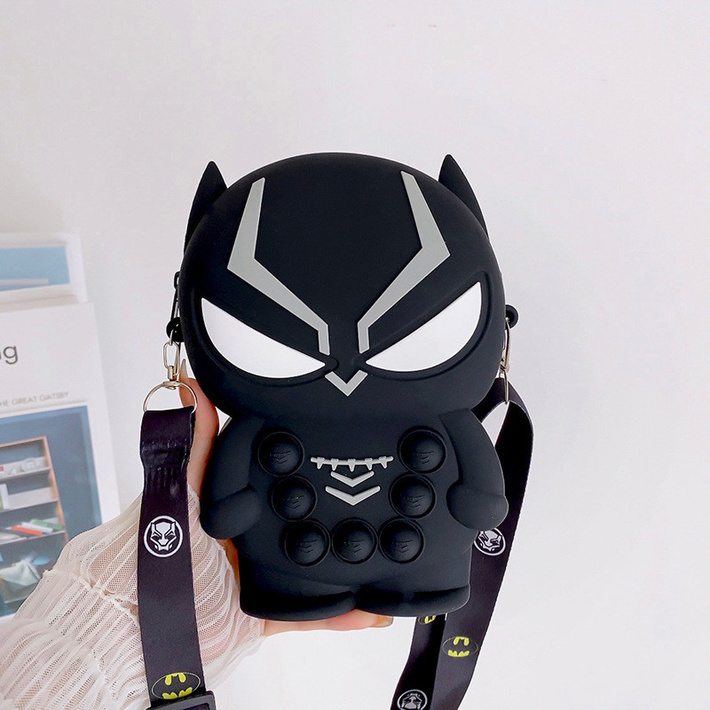 Superman Silicone Coin Bag For Pencils Crossbody Shoulder Bag For Boys Pop Purse Bag Christmas Birthday Gift Coin Wallet