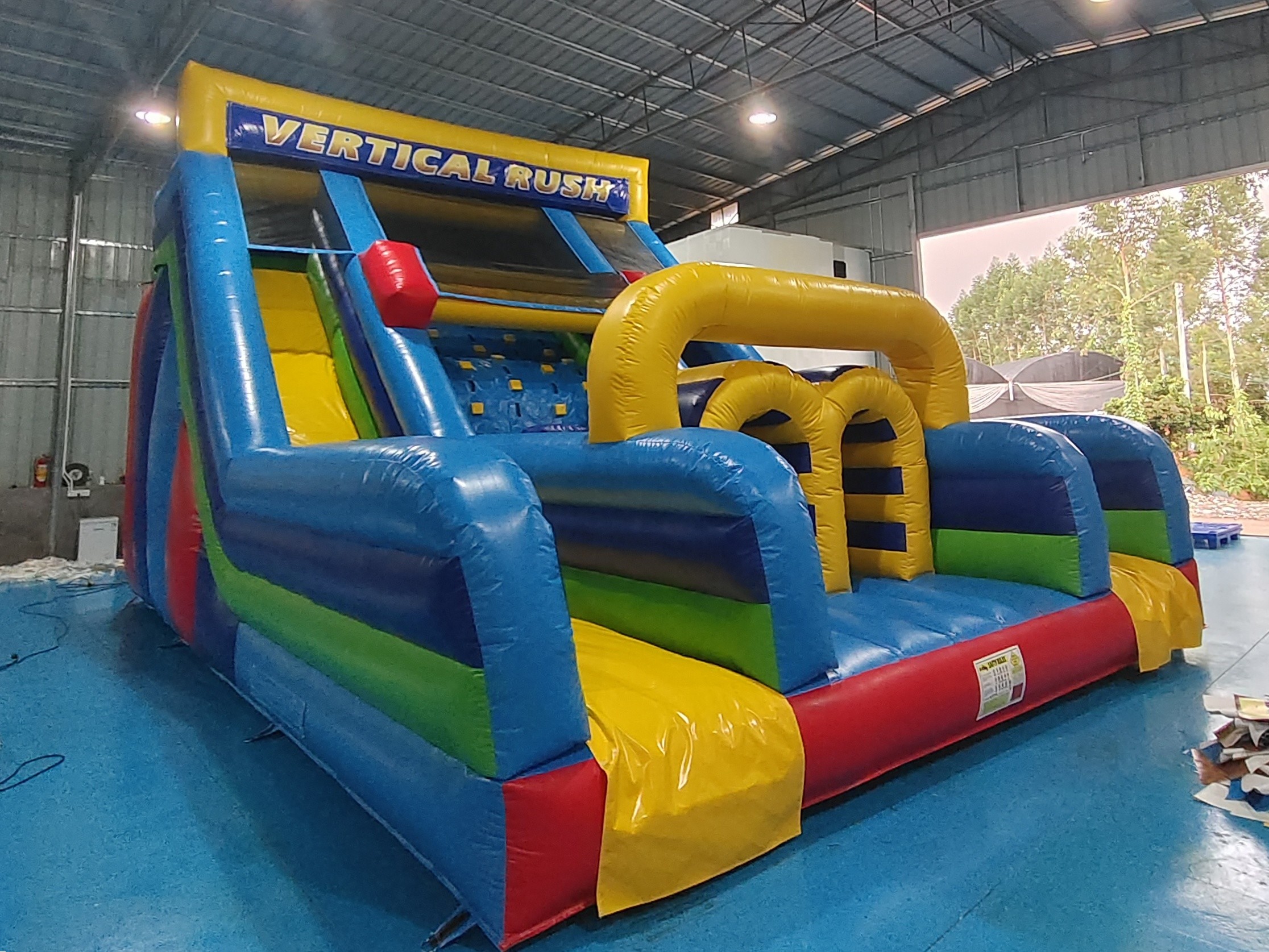 UL Listed Commercial Inflatable Water Slides Vertical Rush Inflatable Obstacle Slide Customized Logo