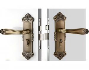 China High Hardness Room Mortise Door Lock Antique Bronze Zinc Alloy Entracne Handle Lock on sale
