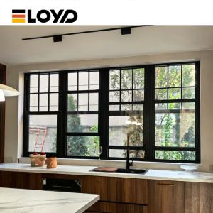 Quality Secure Double Single Hung Window with Multi-Point Locking System for sale