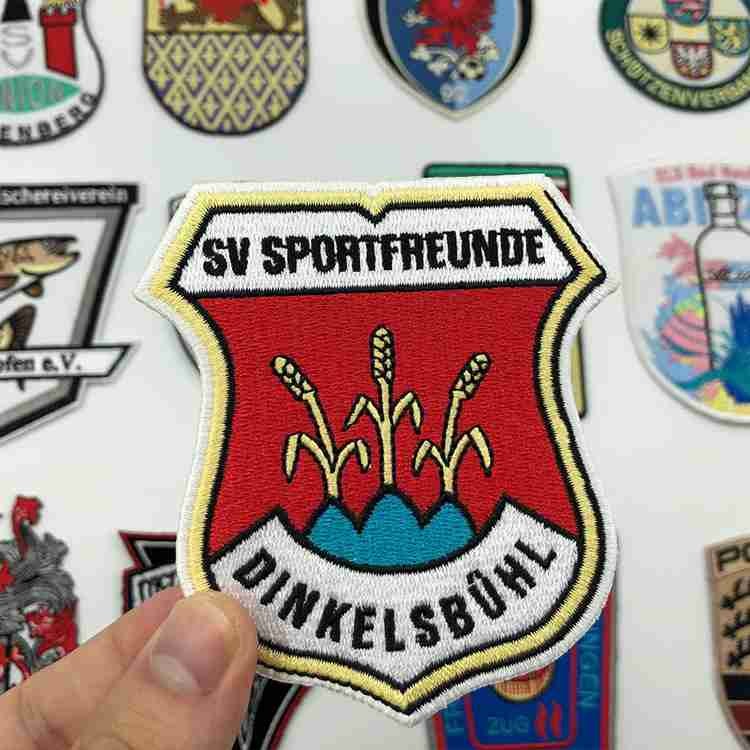 Iron on 3.5x3.5 Inches Felt Sports Team Patches 3D Embroidery