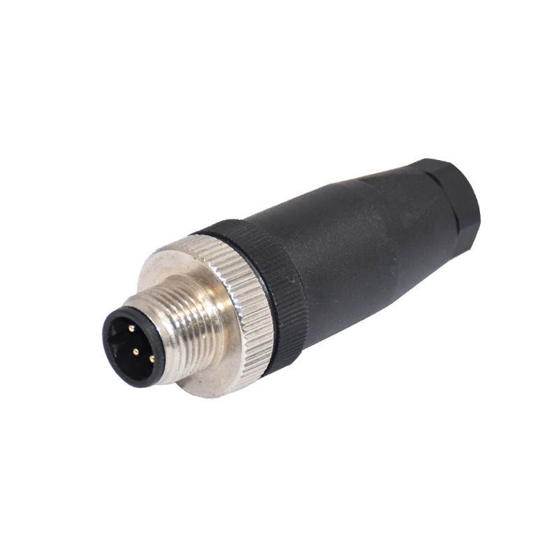 A Coding M12 Waterproof Connector Male Plastic Field Assembly Connector