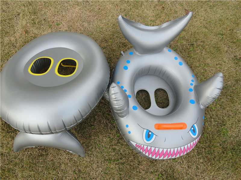 Fun in the Sun Swimming Pool Shark Float Ring Tubes for Kids Age Range 2 to 4 Years