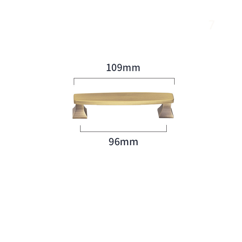Kitchen Gold Brass Cabinet Pull Handles 192mm For Apartment Villa