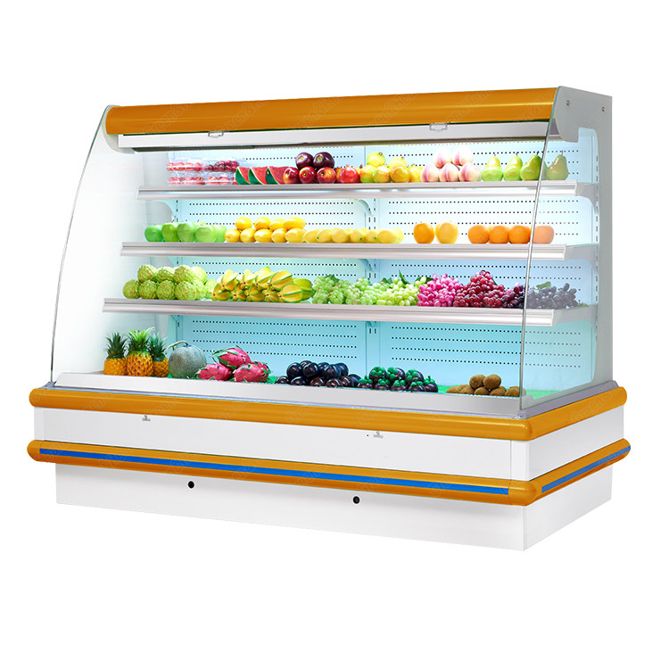 Fan Cooling R134 Multideck Open Chiller For Commercial Display