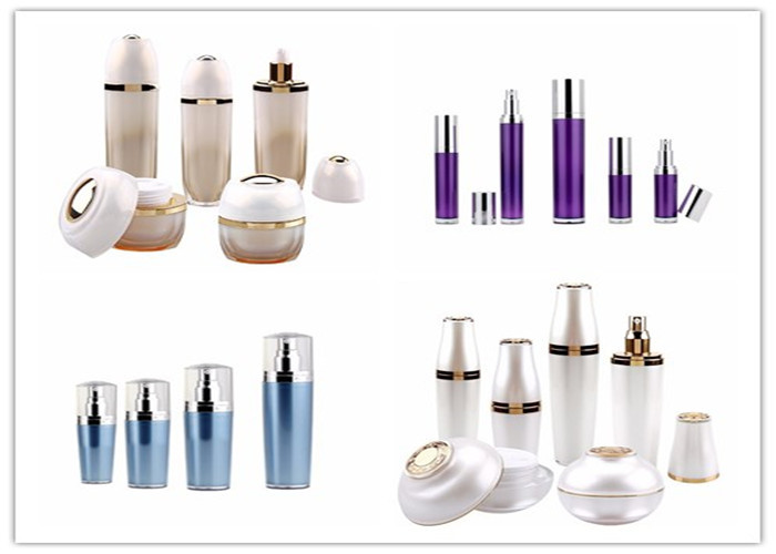 Cone Shape Airless Dispenser Bottles , Vacuum Plastic Pump Dispenser Bottles
