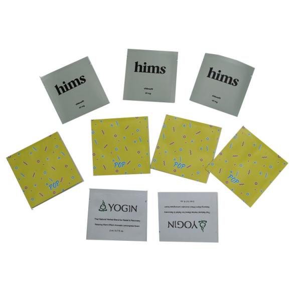 Custom Printing Plastic Zipper Pouch Mylar Foil Small Sachet For Powder Packing Pill Pouch
