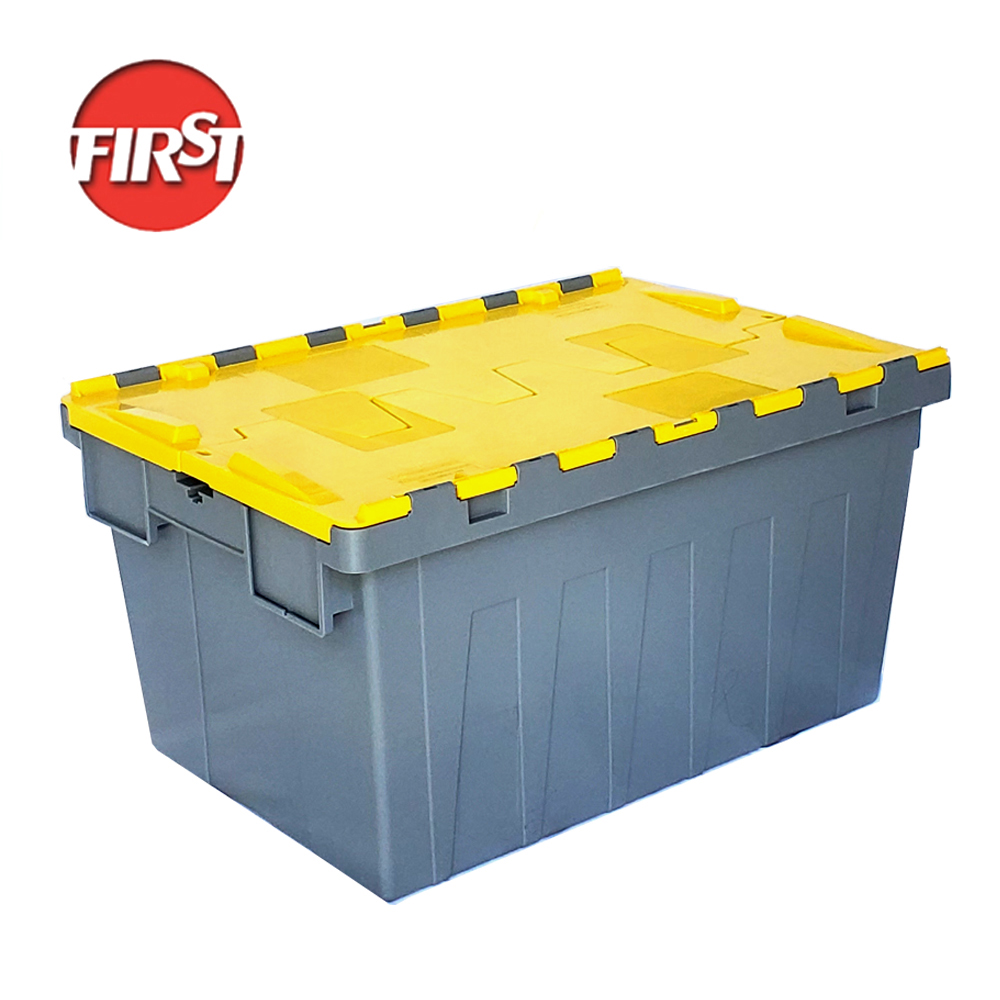Internal Size 600*400*315mm Attached Lid Container for Easy Stacking and Nesting