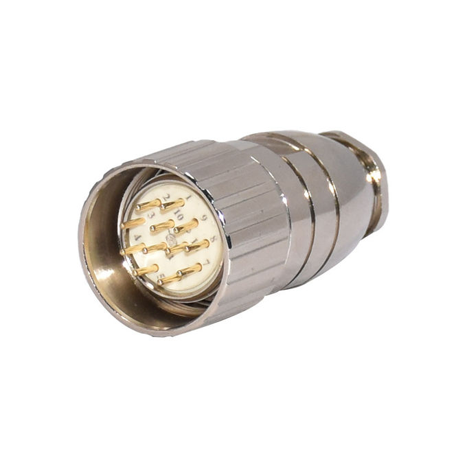 Power Straight Plug Connector 4 6 7 9 12 16 17 19pin IP67 M23 12 Pin Male Female Connector