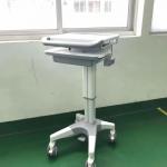 Hospital Notebook Rolling Desktop Computer Cart , ABS Mobile Laptop Cart Medical