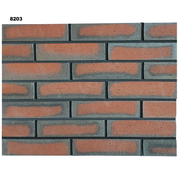 Modern Design Mixed Gradient Colors Thin Clay Brick Veneer Facade Building Exterior Wall Clinker Tile