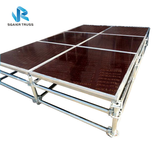 Iron Layer Portable Stage Equipment With Black Deck Boards