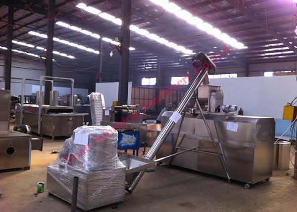 Baked Twistos Breakfast Cereal Making Machine Electrical Dryer Oblique Cutting