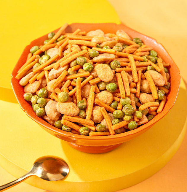 Semi Soft Green Pea Snack Palm Oil Refreshing Fruit And Nut Mix