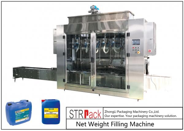Buy 5-25L Jerry Can Filling Machine , Net Weight Filling Machine For Lubricating Oil 1200 B/H at wholesale prices