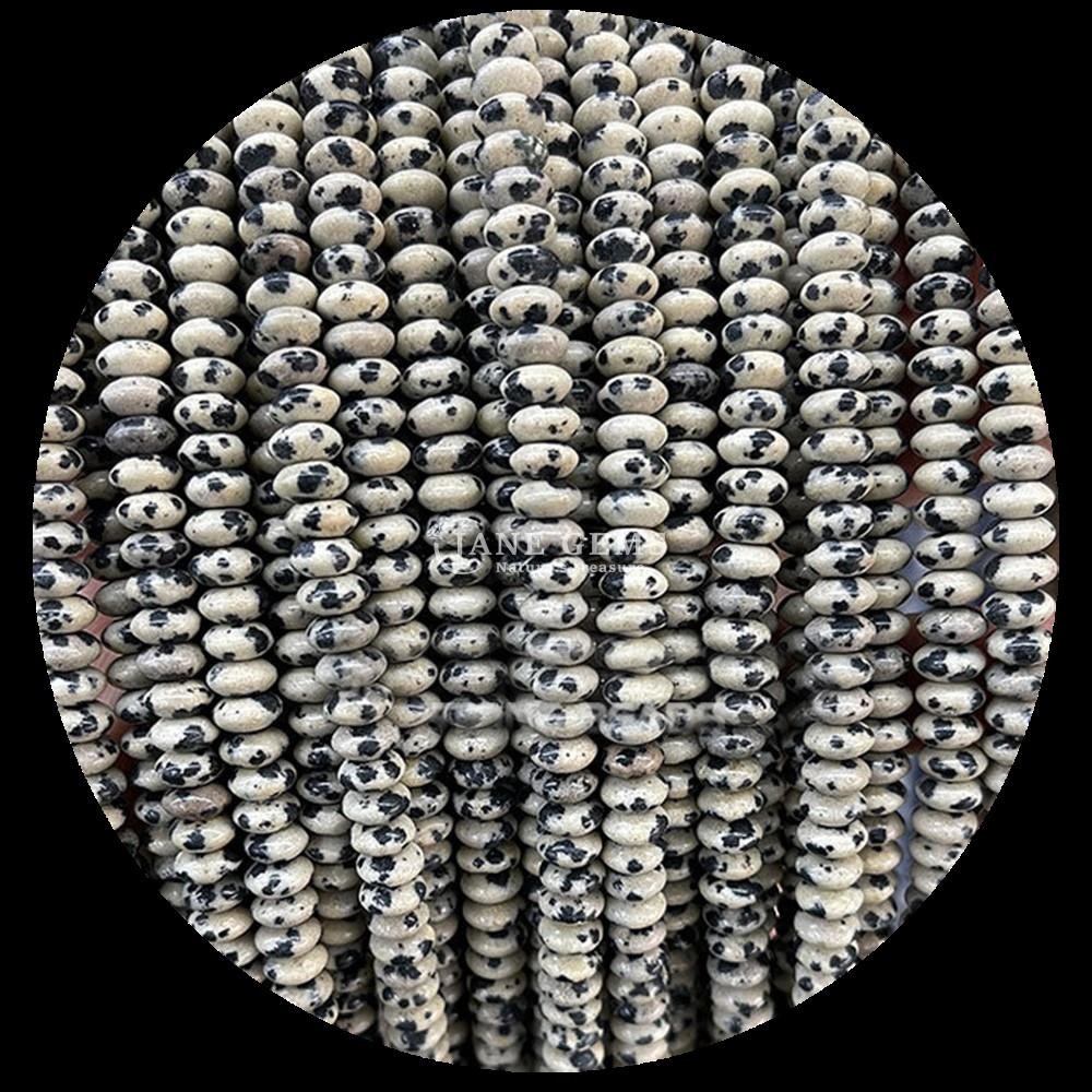 Sodalite Picture Stone Gem Bead Natural Crystal UFO Shape Stone Loose Bead Strands For Bracelets