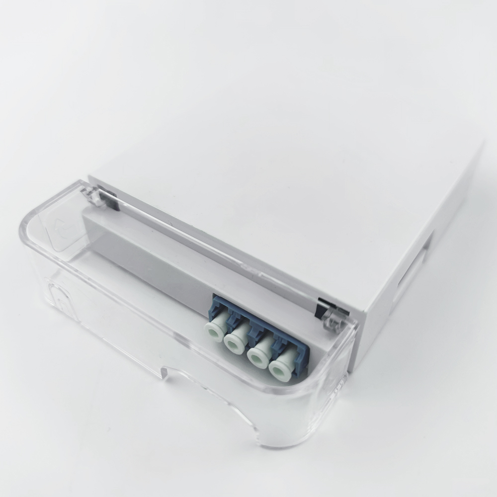 2 Cores LC/UPC Plastic Fiber Optic Face Plate Socket Panel for Indoor in FTTH Network