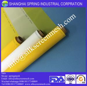 China where to buy silk screen mesh 43T white/yellow plain weave bolting cloth on sale
