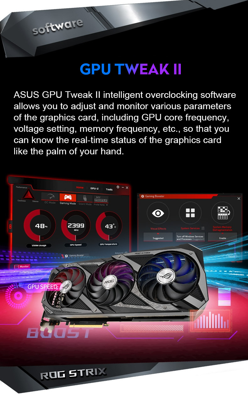 256bit GDDR6 Desktop Graphics Card ASUS NVIDIA ROG-STRIX-RTX3070-O8G-V2-GAMING