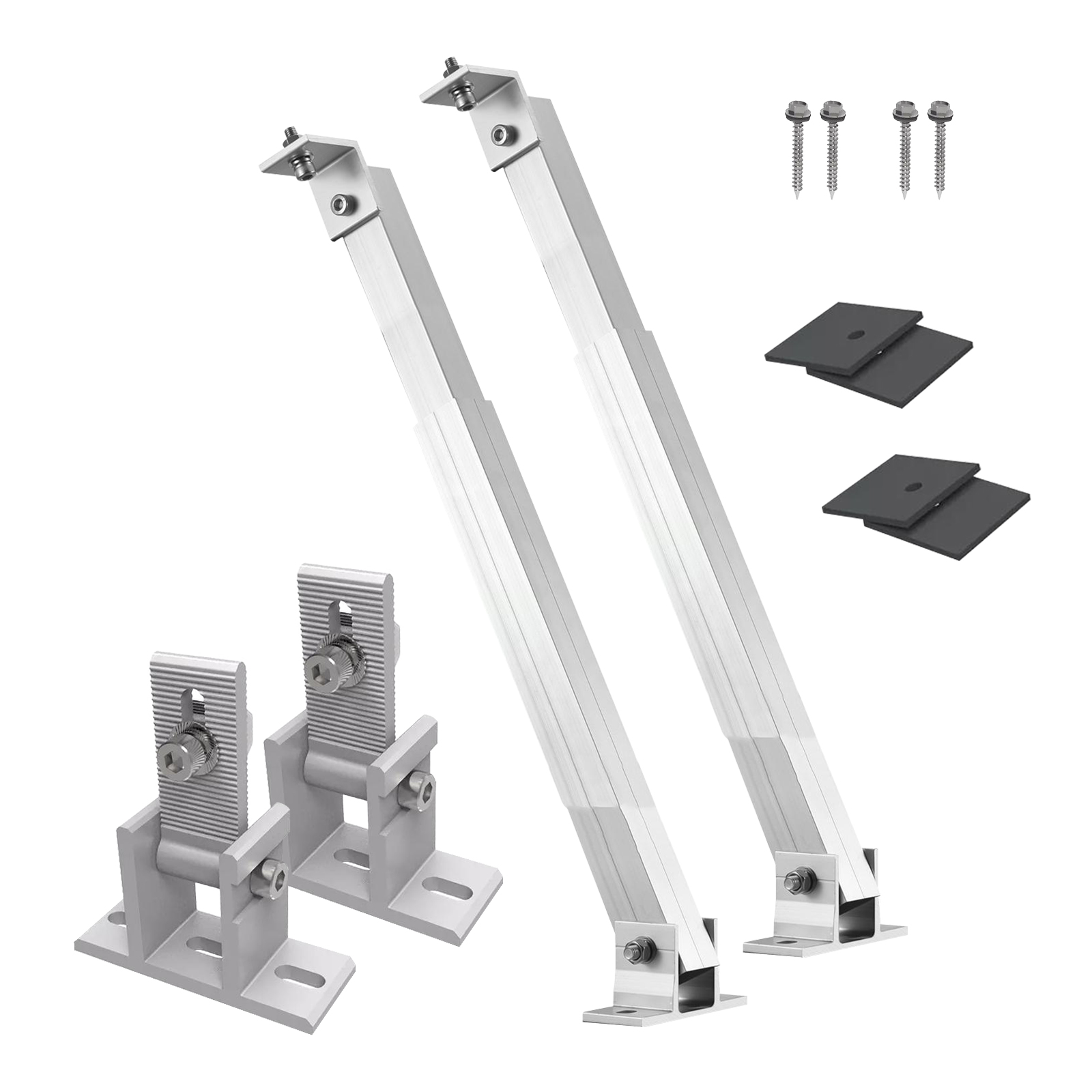 Ground Solar Panel Mounting Bracket Anodized Adjustable Support for 25 Years Life Span