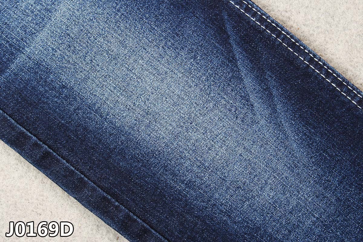 Anti Sweat 9.7 Ounce Denim Twill Fabric Function Jeans Material With Warp Slub