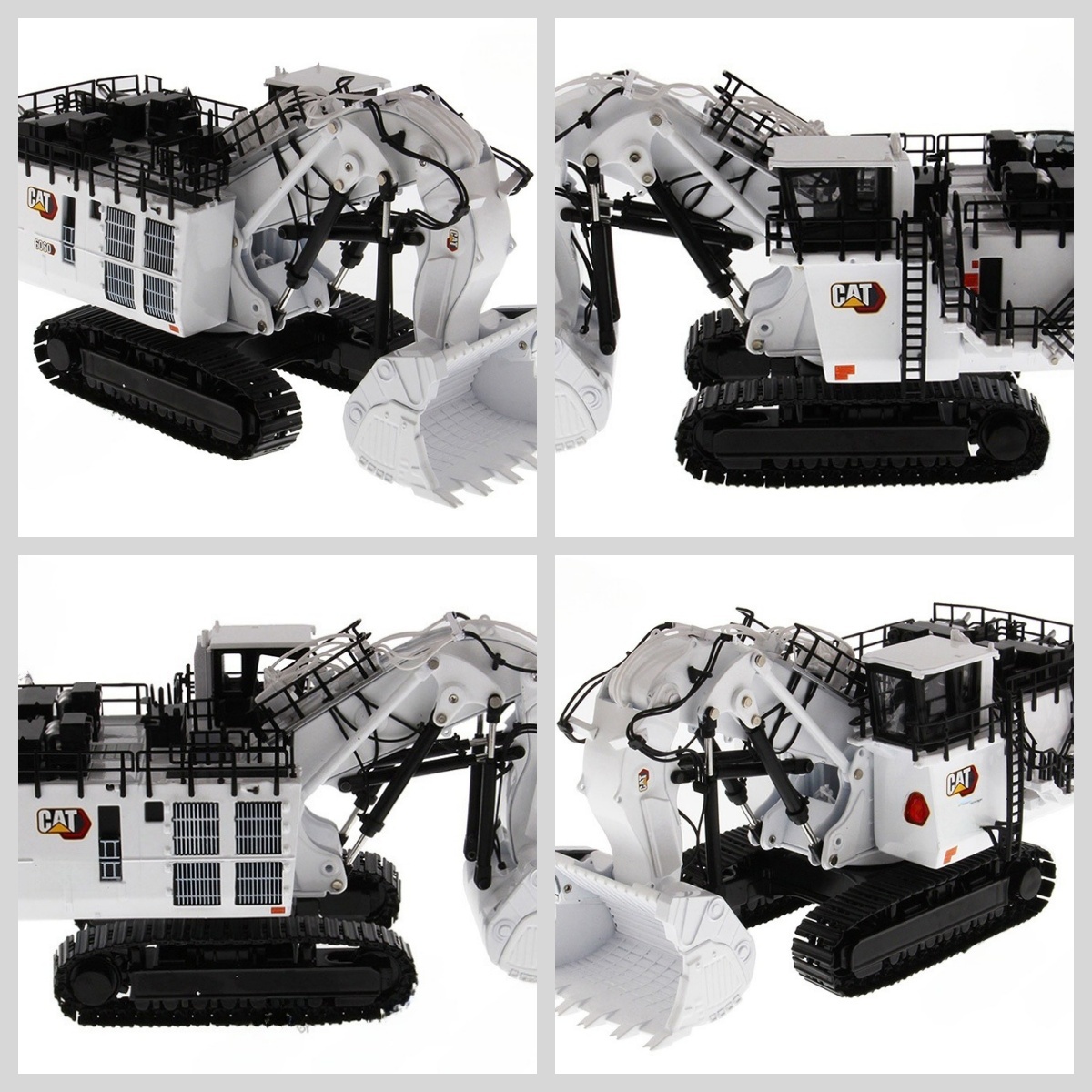 DM85653 Limited White Mining Excavator Diecast Engineering Vehicle CCM Model 1/87 Scale