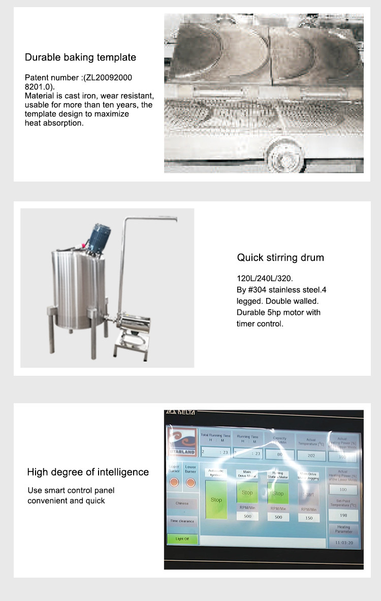 Automatic Snack Wafer Production Line Wear Resistant Stainless Steel