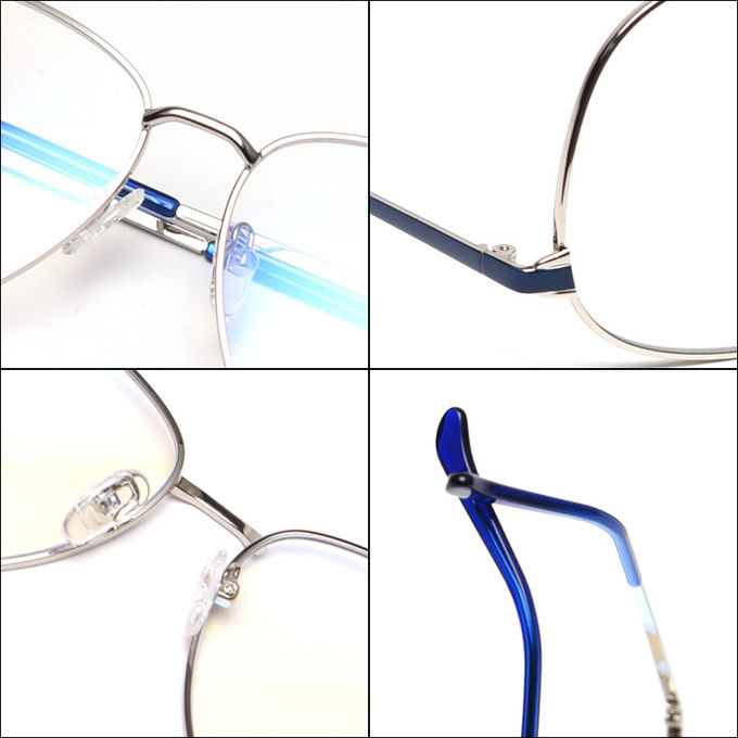 Oversized Rectangle Metal Anti Blue Ray Computer Glasses Outdoor Optical Frame
