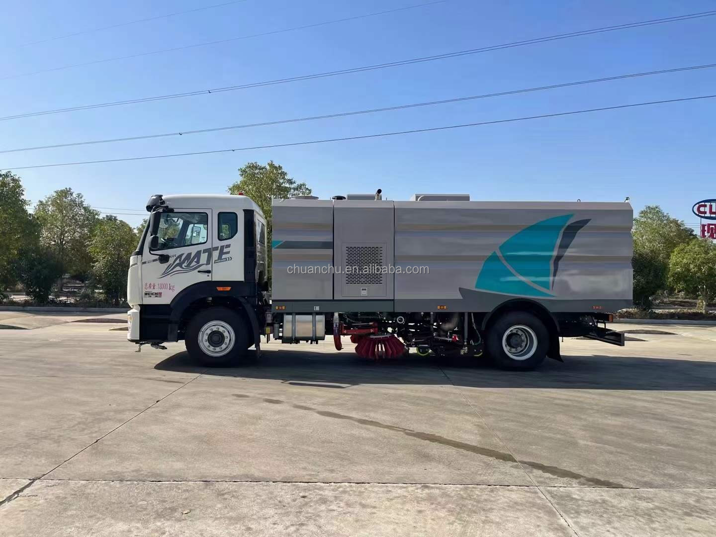 16 Tons Pure Electric Road Cleaning and Sweeping Truck Multi-functional Design