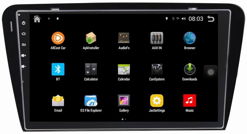 Ouchuangbo pure android 4.4 big screen for Skoda Octavia 2015 with Radio BT WIFI SWC DDR3 1GB Mirrorlink