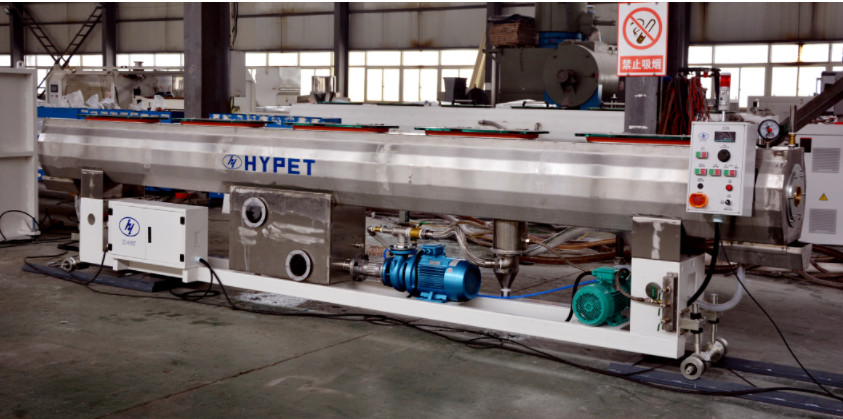 1-6 inch PVC Pipe Production Line with HYZS65/132 conic twin screw extruder with motor 45kw and output 420kg/h