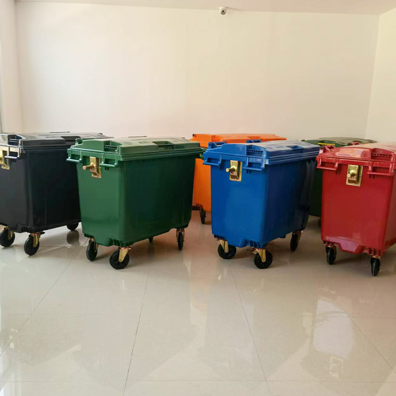 1100 Liter Outdoor Dumpster Garbage Bin Industrial Outdoor Plastic Garbage Bin Recycle Bin