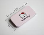 Recycled Materials Rectangular Tin Box Glossy Lamination Rectangular Tin