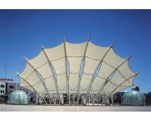 Quality Q355 Tension Fabric Architecture 120mm 50mm Roof Tensile Membrane Structure for sale